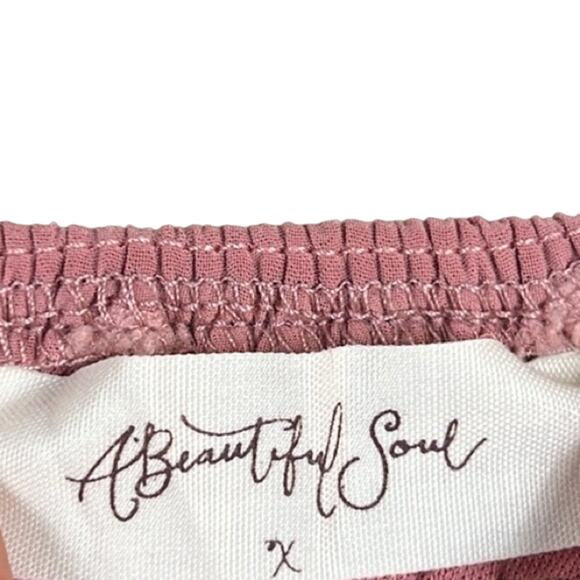 A Beautiful Soul Mauve Pink Swiss Dot Long Sleeve Cottagecore Dress - Picture 5 of 7